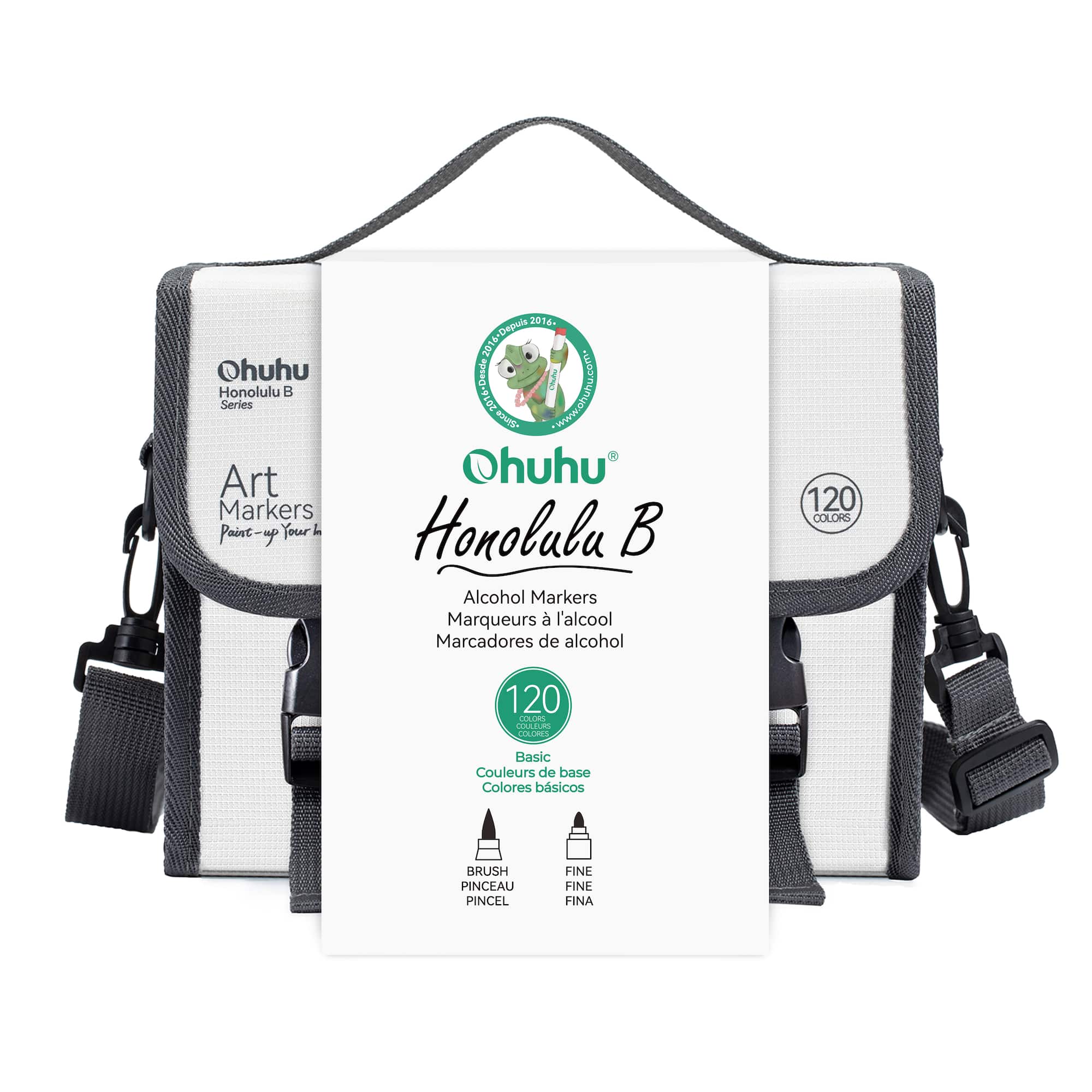 Ohuhu® Honolulu Series B 120 Color Basic Alcohol Markers